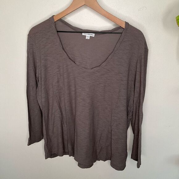 James Perse Scoop Neck Shirt - Picture 1 of 7